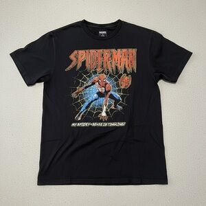 Black MARVEL Spider-Man‎ T-Shirt Medium Adult Graphic Tee